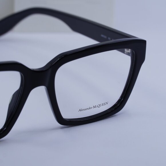Alexander McQueen AM0332O 002 Eyeglasses Black 54mm Square Frame - Picture 5 of 10